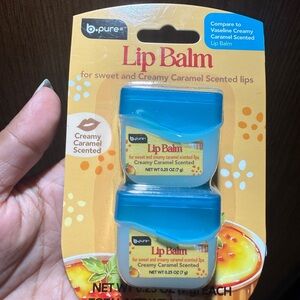 TikTok viral b-pure mini Creamy Caramel Scented Lip Balm 2 pack Vaseline like